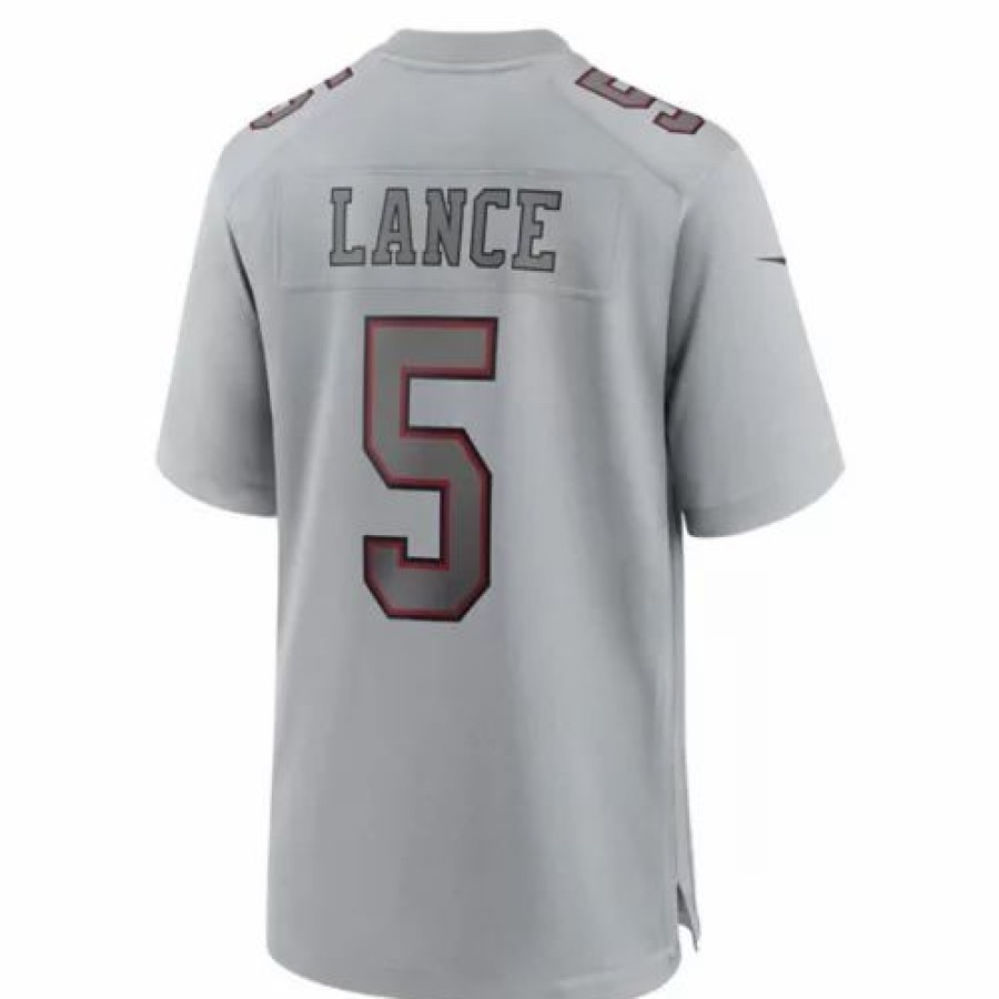 Nfl Jerseys * | Nike San Francisco 49Ers Trey Lance #5 Atmosphere Jersey Grey Heather