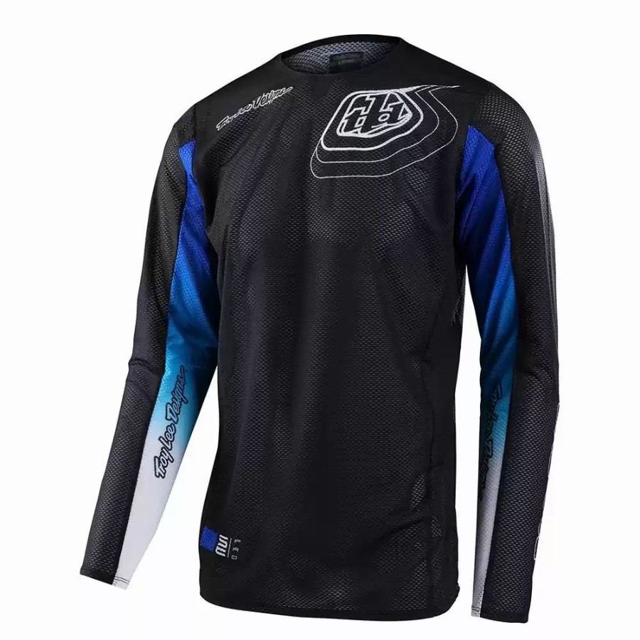 Men'S * | Troy Lee Designs Se Pro Air Richter Mens Motocross Black/Blue Jersey