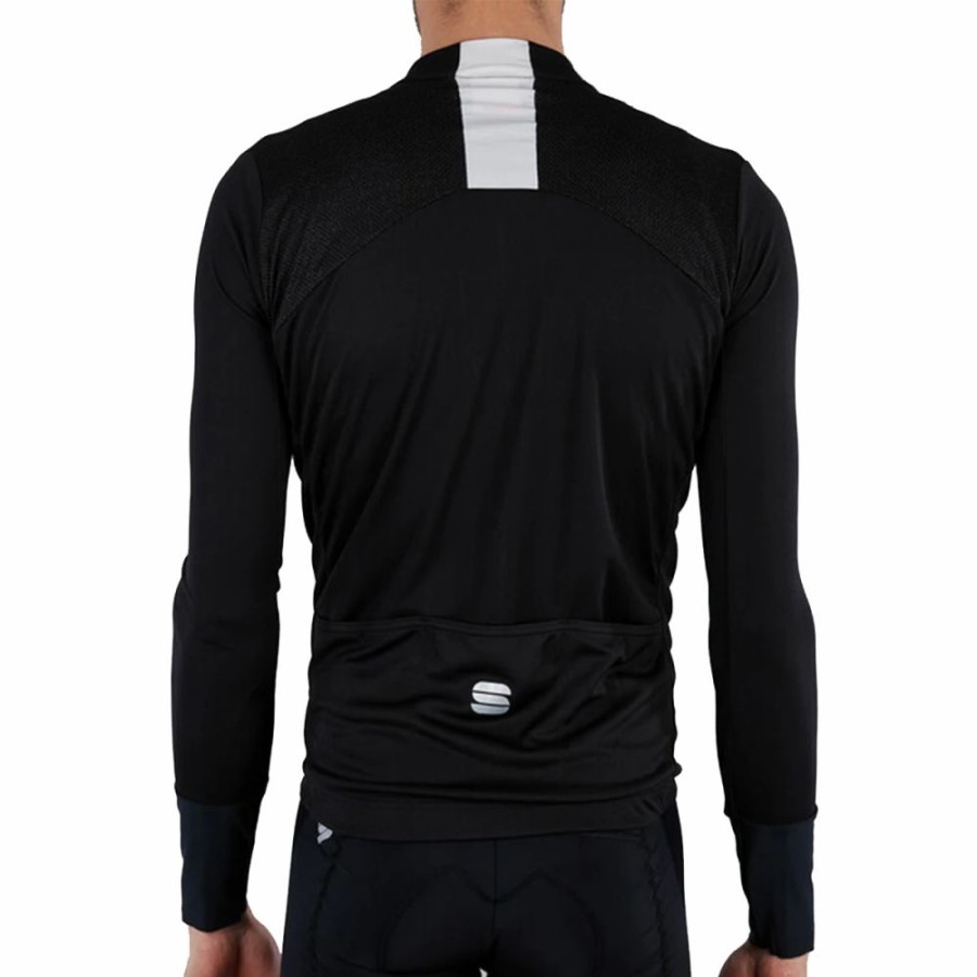 Bike * | Sportful Strike Long Sleeve Cycling Jersey Black White