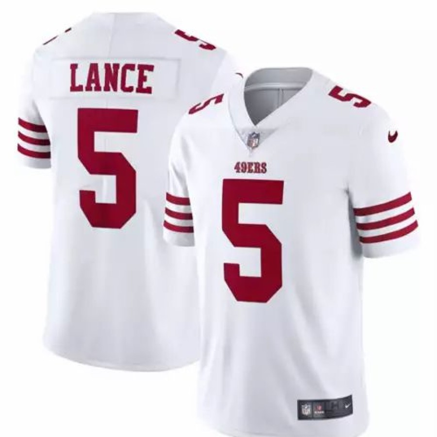 Nfl Jerseys * | Nike San Francisco 49Ers Trey Lance #5 Limited Jersey White