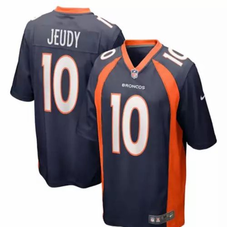 Nfl Jerseys * | Nike Denver Broncos Jerry Jeudy #10 Game Jersey Navy