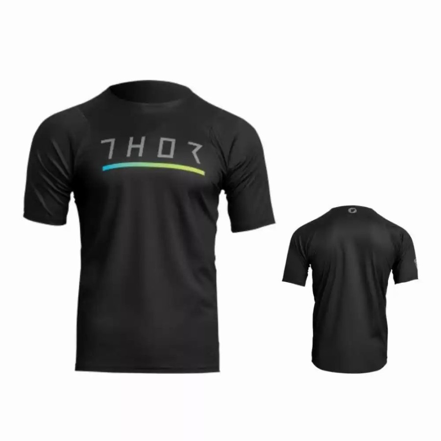 Men'S * | Thor Assist Caliber Short Sleeve Mens Motocross Jersey Black