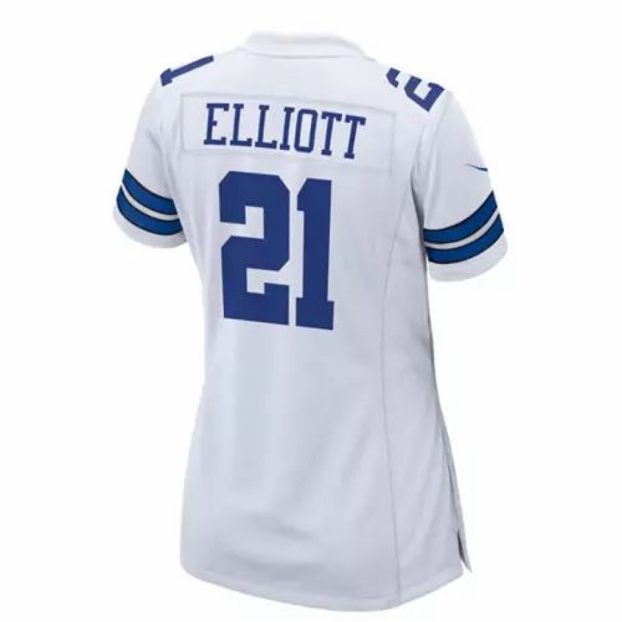 Nfl Jerseys * | Nike Women'S Dallas Cowboys Ezekiel Elliott #21 Ezekiel Elliottt Game Jersey White