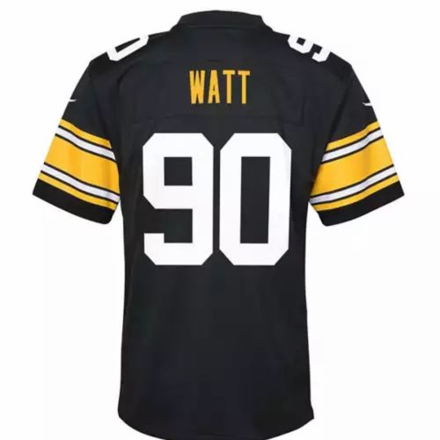 Nfl Jerseys * | Nike Kids' Pittsburgh Steelers Tj Watt #90 Game Jersey Black