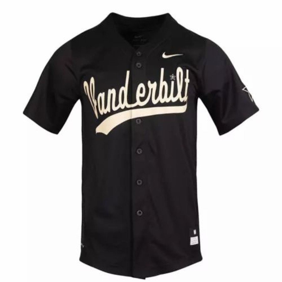 College Jerseys * | Nike Vanderbilt Commodores Replica Baseball Jersey Black