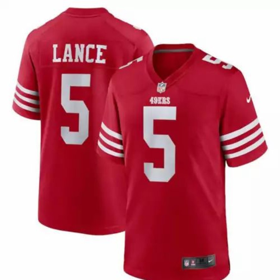 Nfl Jerseys * | Nike San Francisco 49Ers Trey Lance #5 Alternate Game Jersey Red