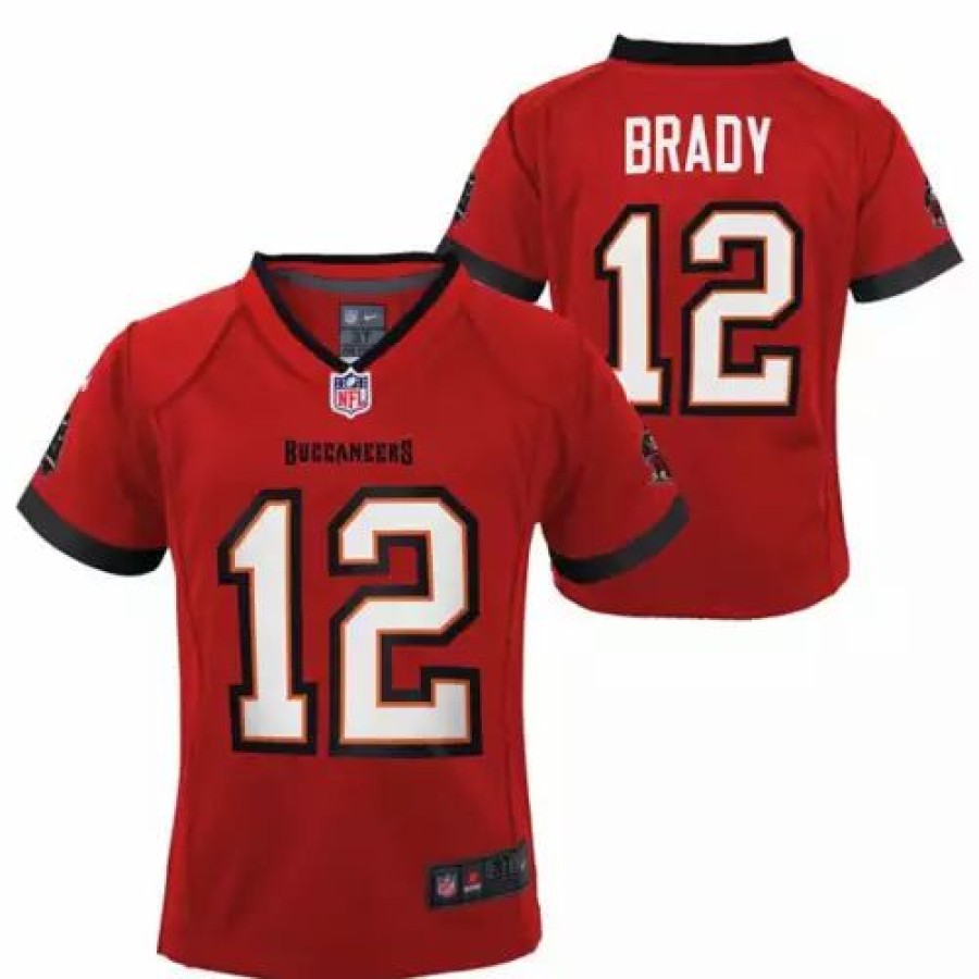 Nfl Jerseys * | Nike Toddler Tampa Bay Buccaneers Tom Brady #12 Replica Jersey Red