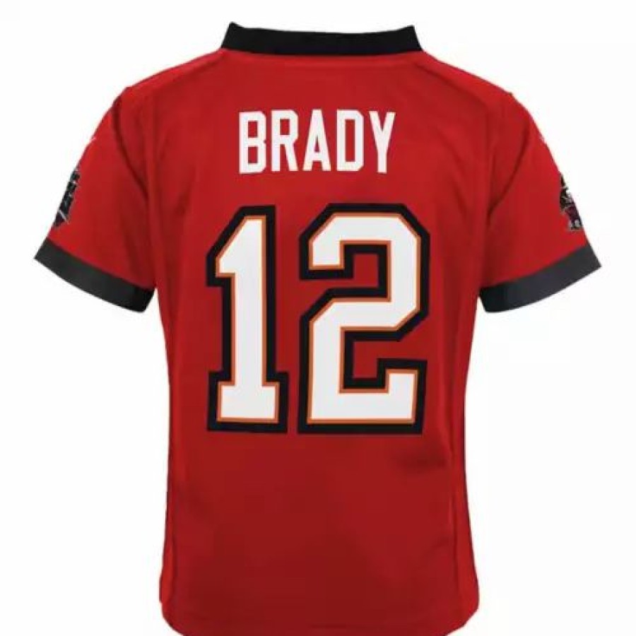 Nfl Jerseys * | Nike Toddler Tampa Bay Buccaneers Tom Brady #12 Replica Jersey Red