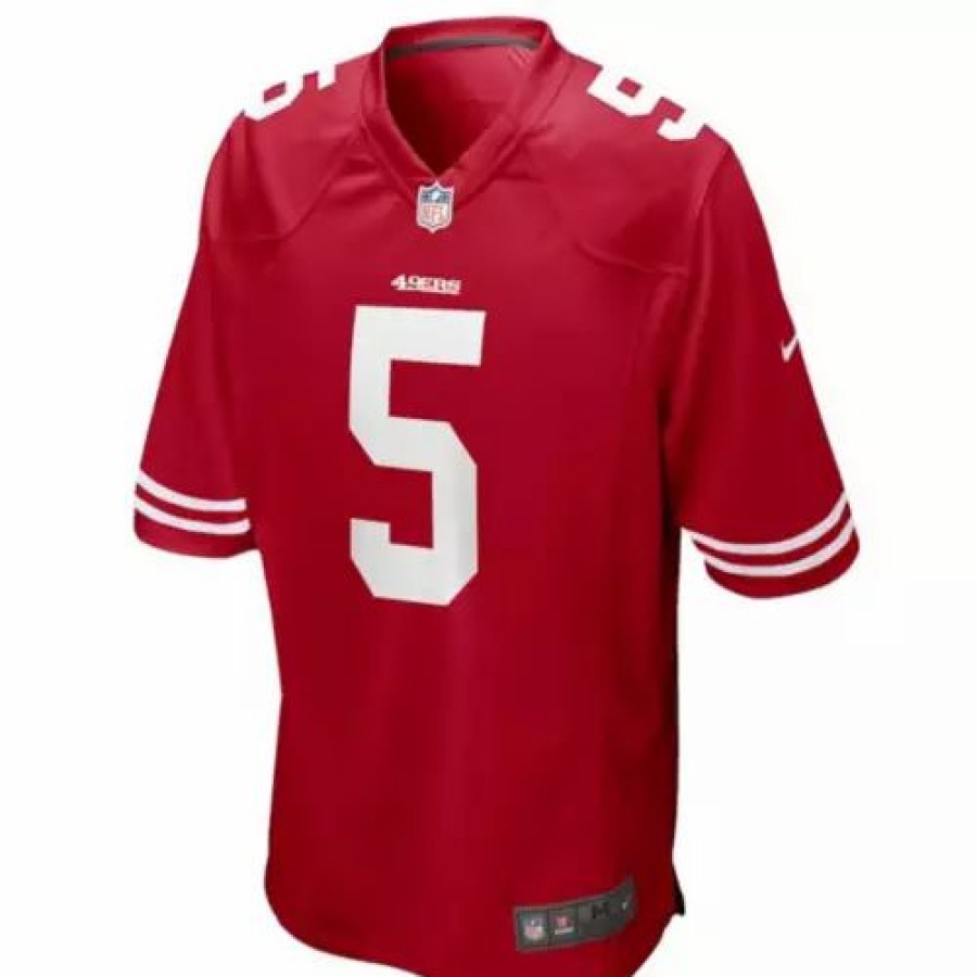 Nfl Jerseys * | Nike Kids' San Francisco 49Ers Trey Lance #5 Game Jersey Red