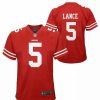 Nfl Jerseys * | Nike Kids' San Francisco 49Ers Trey Lance #5 Home Jersey Red