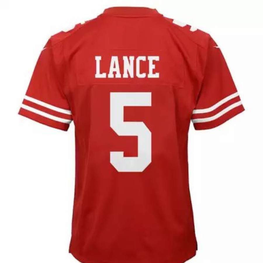 Nfl Jerseys * | Nike Kids' San Francisco 49Ers Trey Lance #5 Home Jersey Red