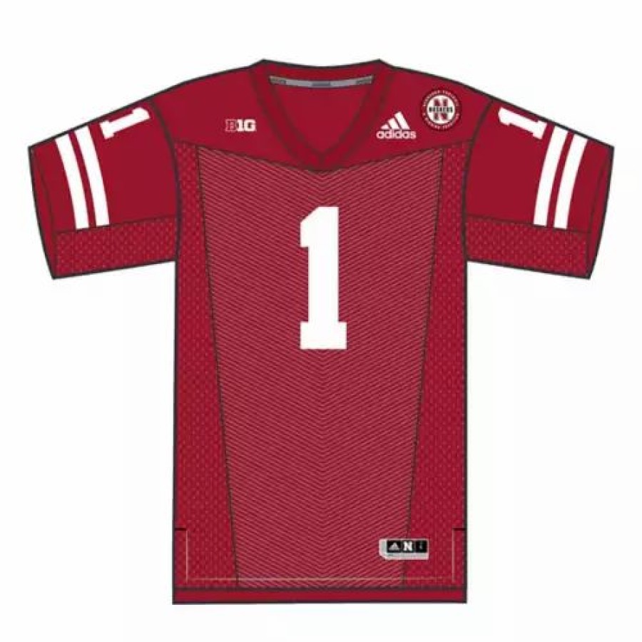 College Jerseys * | Adidas Nebraska Cornhuskers #1 Premier Football Jersey