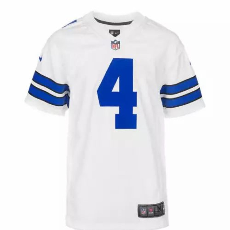 Nfl Jerseys * | Nike Kids' Dallas Cowboys Dak Prescott #4 Replica Game Jersey White