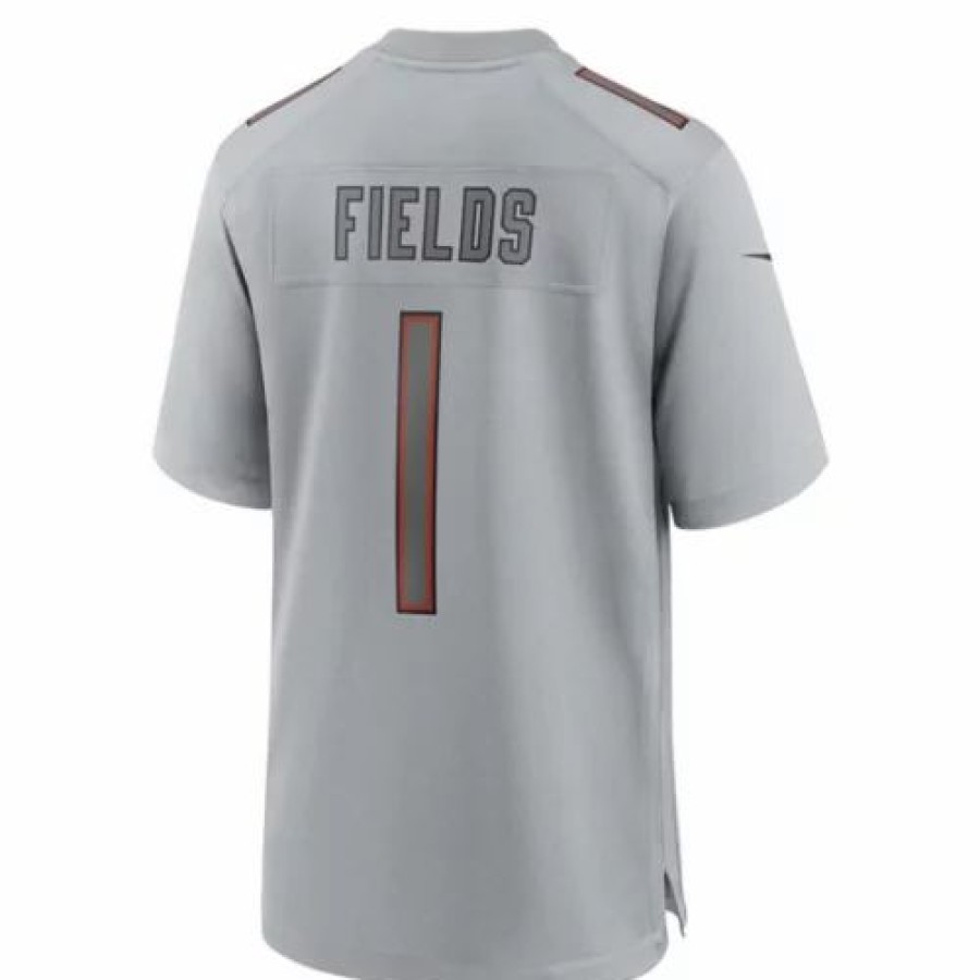 Nfl Jerseys * | Nike Chicago Bears Justin Fields #1 Atmosphere Jersey Grey Heather