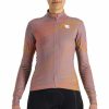 Bike * | Sportful Cliff Supergiara Women'S Thermal Jersey Mauve Pompelmo Golden Oak