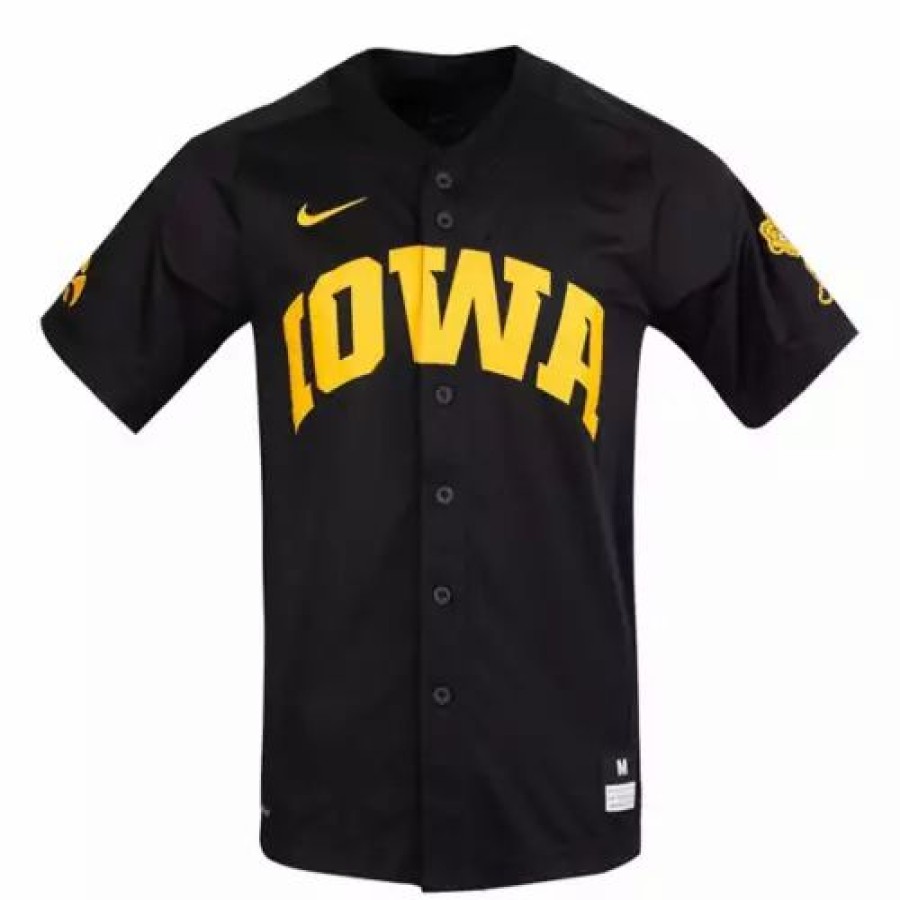 College Jerseys * | Nike Iowa Hawkeyes Replica Baseball Jersey Black