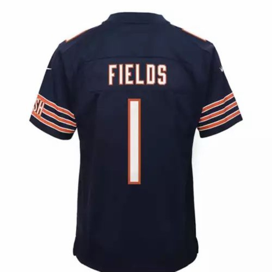 Nfl Jerseys * | Nike Kids' Chicago Bears Justin Fields #1 Game Jersey Navy