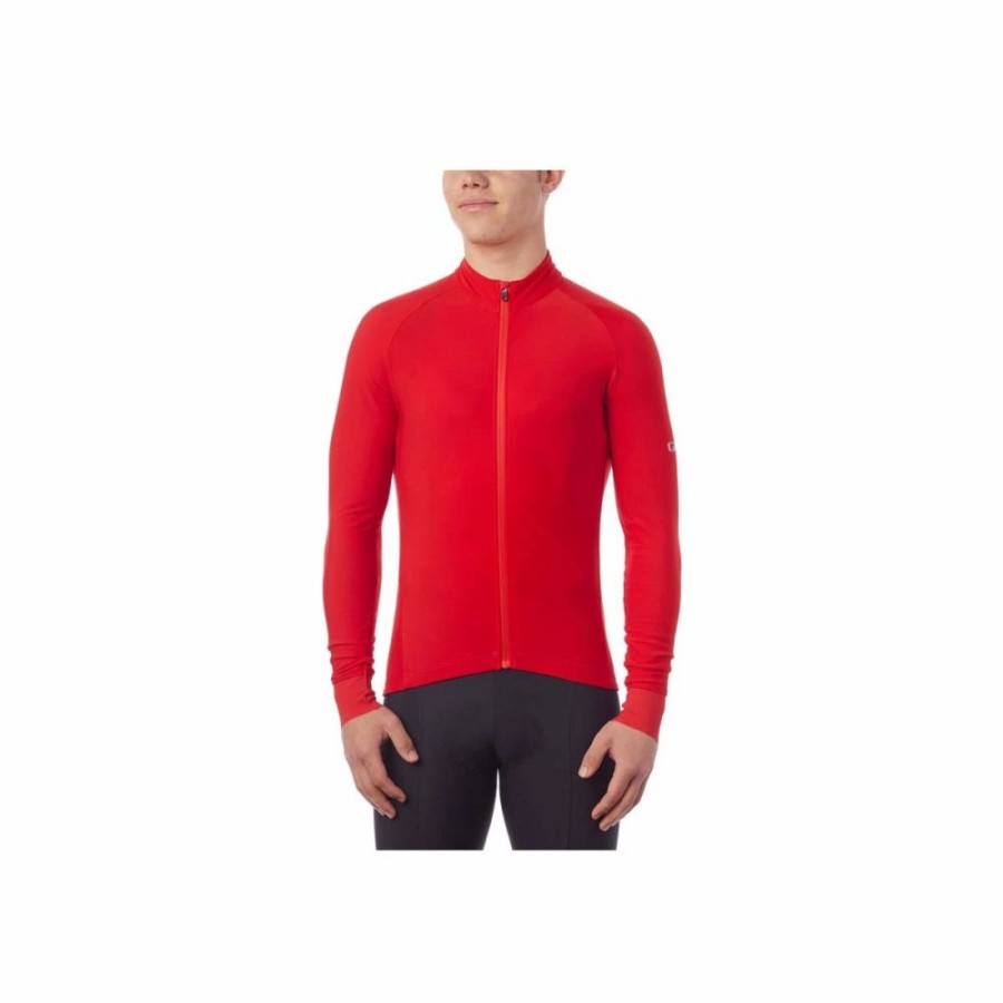 Bike * | Giro Chrono Long Sleeve Thermal Jersey Bright Red