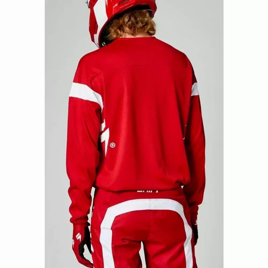 Men'S * | Shift Mx21 White Label Haut Mens Motocross Jersey Red