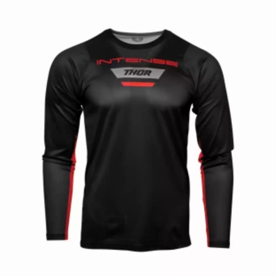 Men'S * | Thor Mx T21 Intense Assist Mens Motocross Long Sleeve Jersey Black/Gray