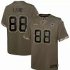 Nfl Jerseys * | Nike Kids' Dallas Cowboys Ceedee Lamb #88 2022 Salute To Service Jersey Olive