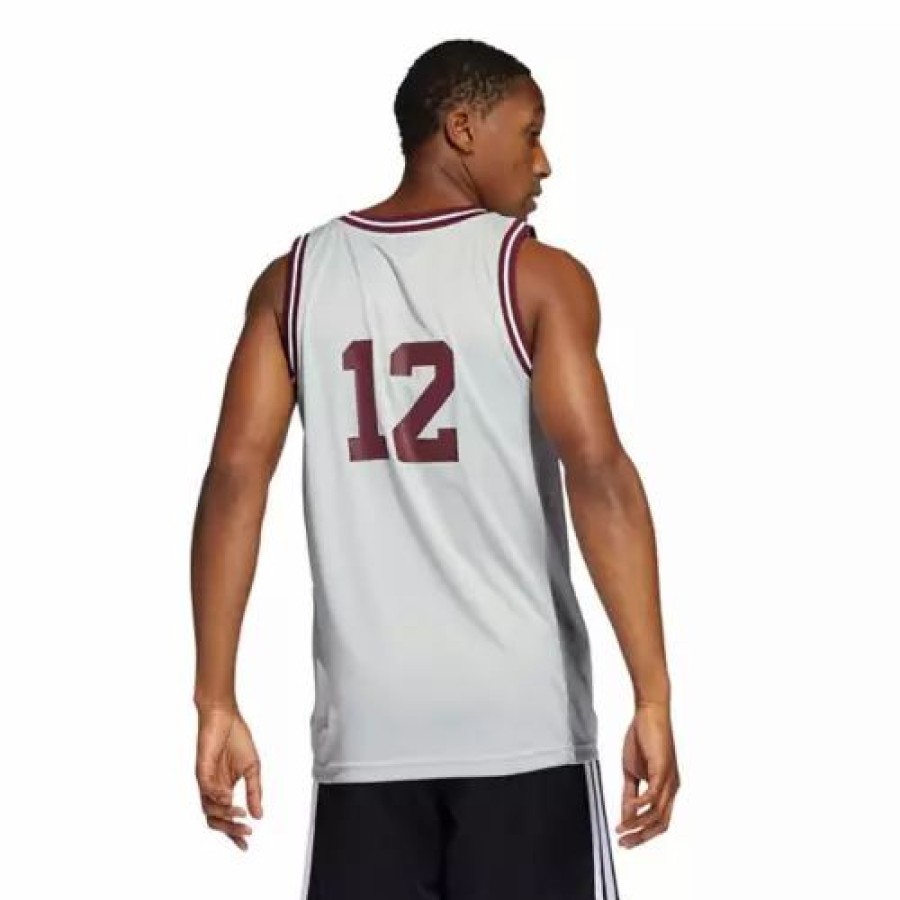 College Jerseys * | Adidas Texas A&M Aggies Retro Basketball Jersey Stone