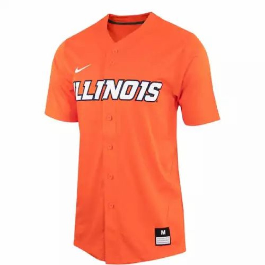 College Jerseys * | Nike Illinois Fighting Illini Replica Baseball Jersey Orange