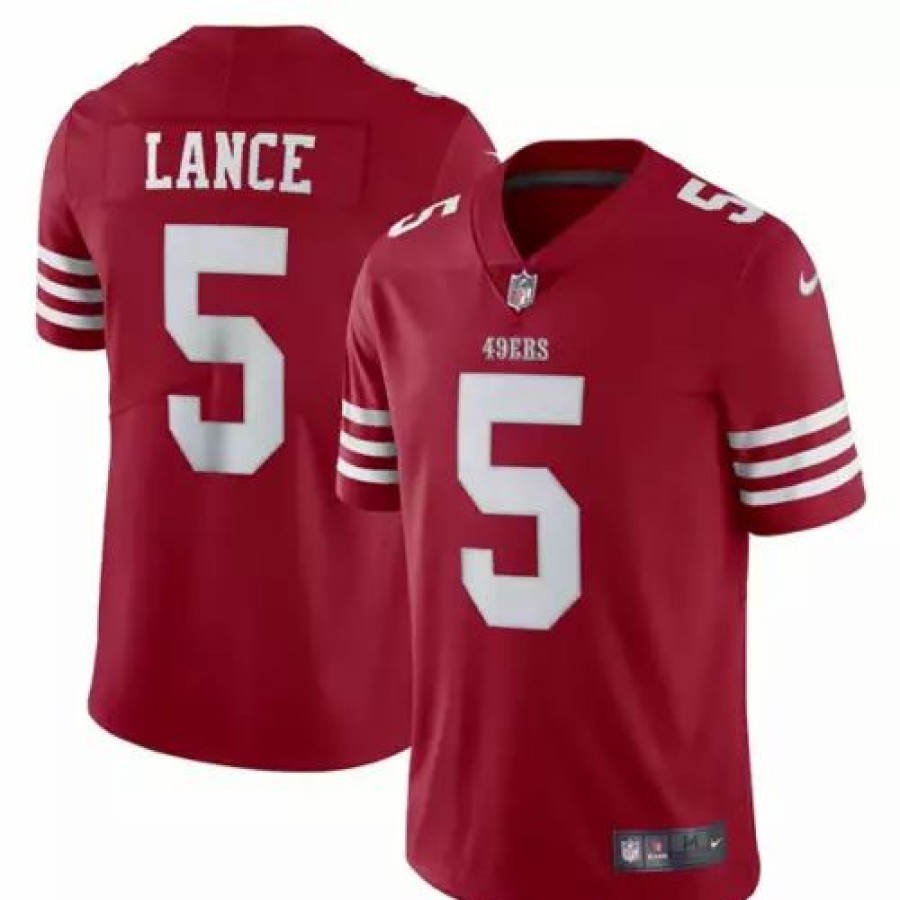 Nfl Jerseys * | Nike San Francisco 49Ers Trey Lance #5 2022 Limited Jersey Red