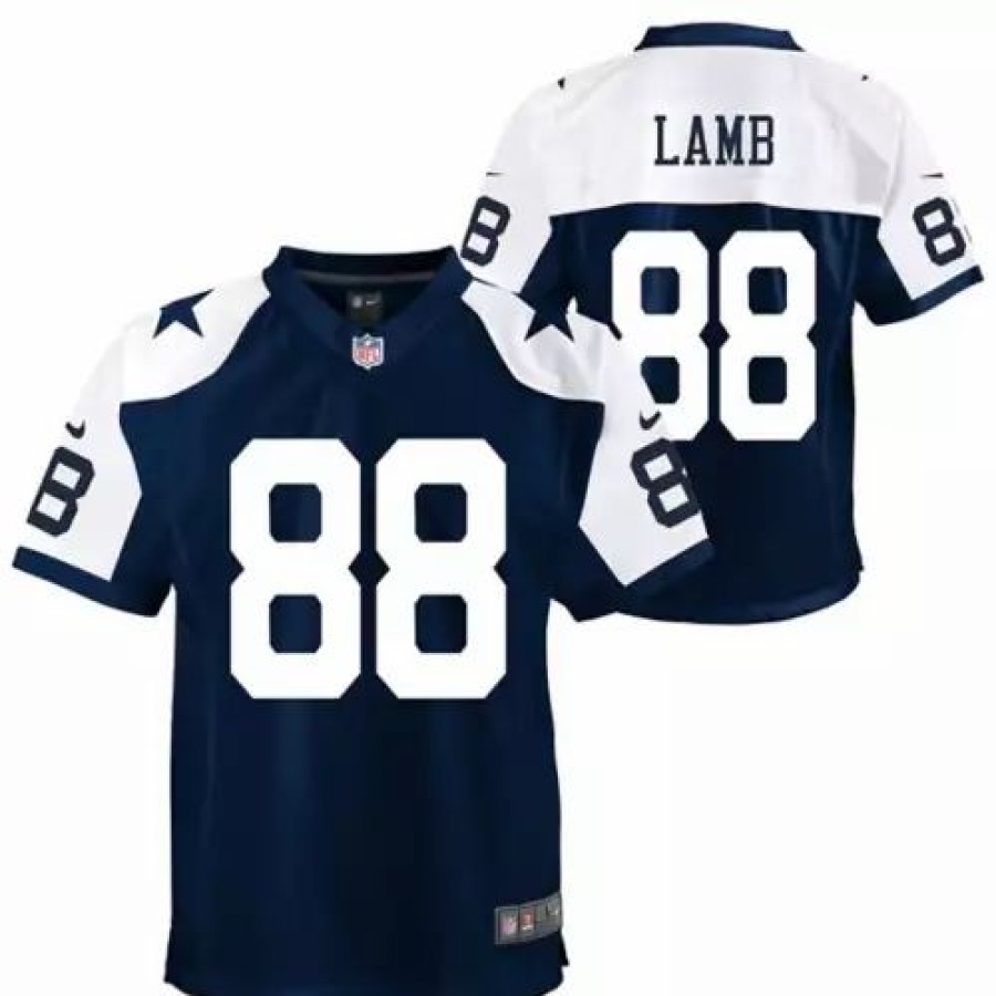 Nfl Jerseys * | Nike Kids' Dallas Cowboys Ceedee Lamb #88 Alternate Throwback Jersey Navy