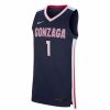 College Jerseys * | Nike Gonzaga Bulldogs #1 Replica Basketball Jersey Navy