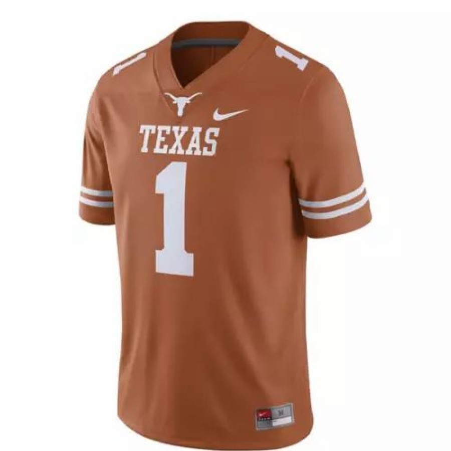 College Jerseys * | Nike Texas Longhorns #1 Game Football Jersey Orange