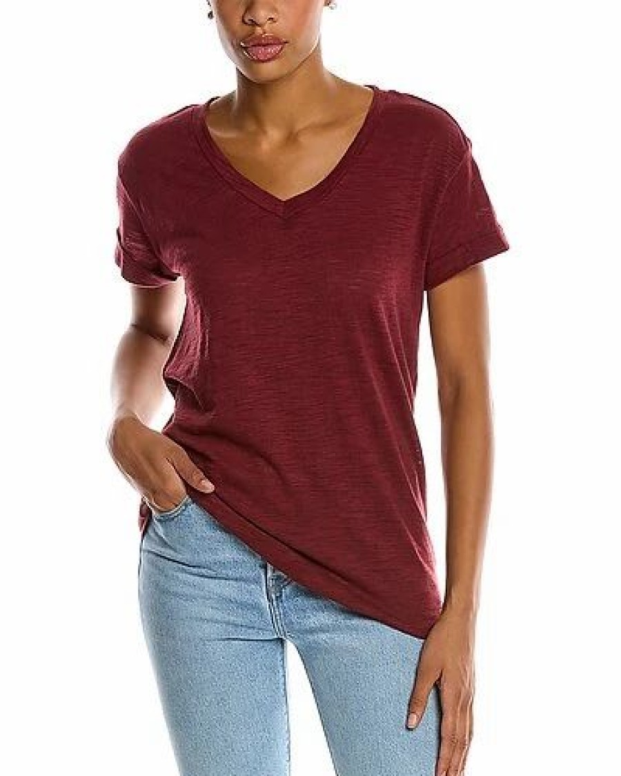 Clothing * | Slub Jersey Roll Sleeve T-Shirt Women