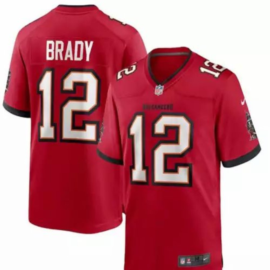 Nfl Jerseys * | Nike Tampa Bay Buccaneers Tom Brady #12 Game Jersey Red