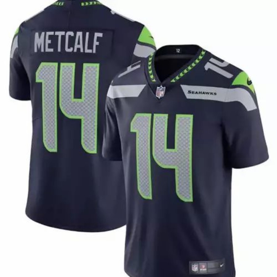 Nfl Jerseys * | Nike Seattle Seahawks Dk Metcalf #14 Limited Jersey Navy