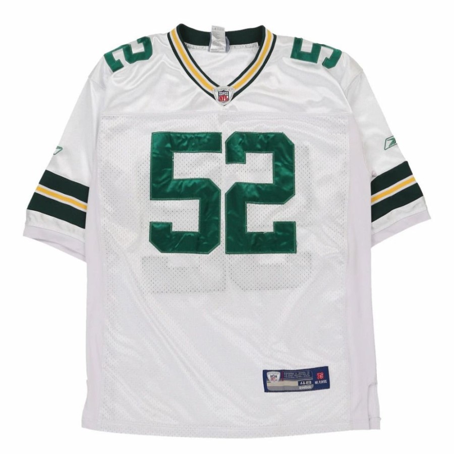 Men'S Vintage * | Vintage Green Bay Packers Reebok Jersey Medium White Polyester