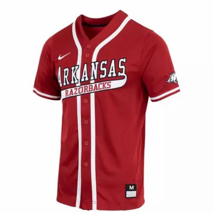 College Jerseys * | Nike Arkansas Razorbacks Replica Baseball Jersey Crimson