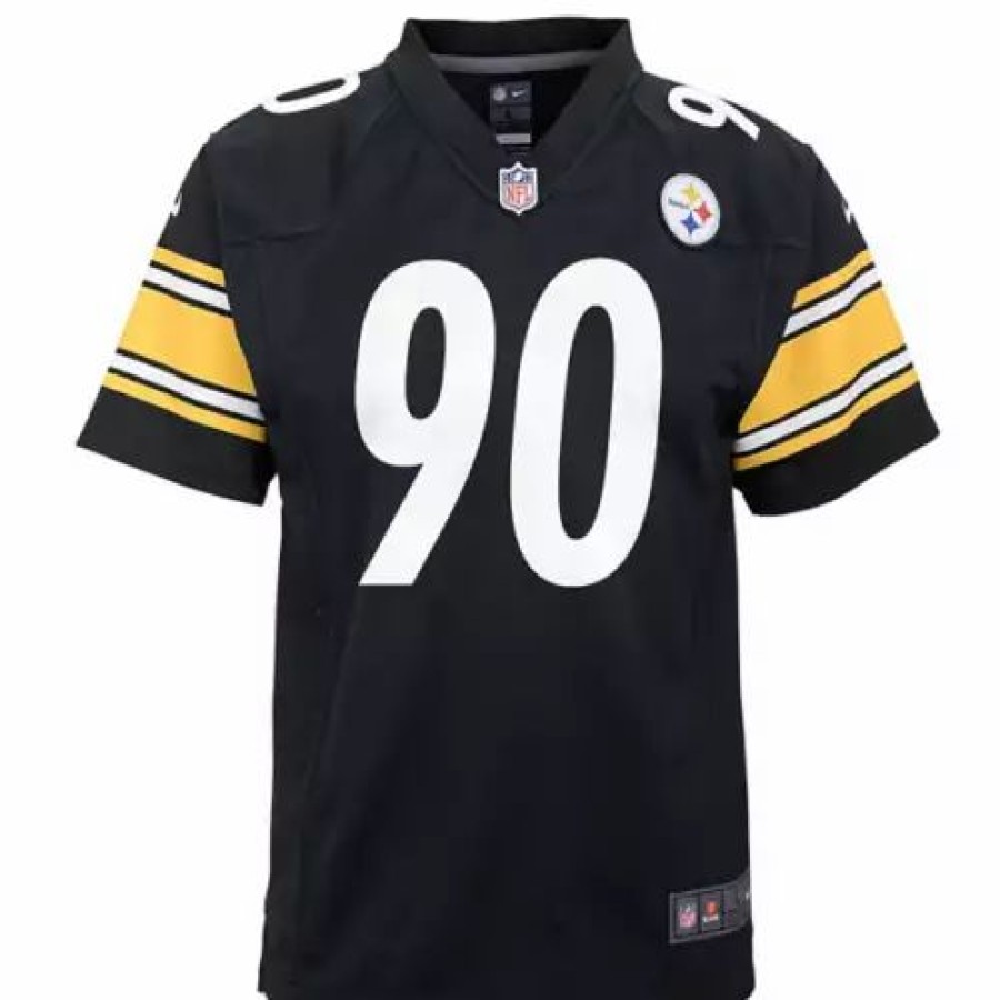 Nfl Jerseys * | Nike Kids' Pittsburgh Steelers T.J. Watt #90 Game Jersey Black