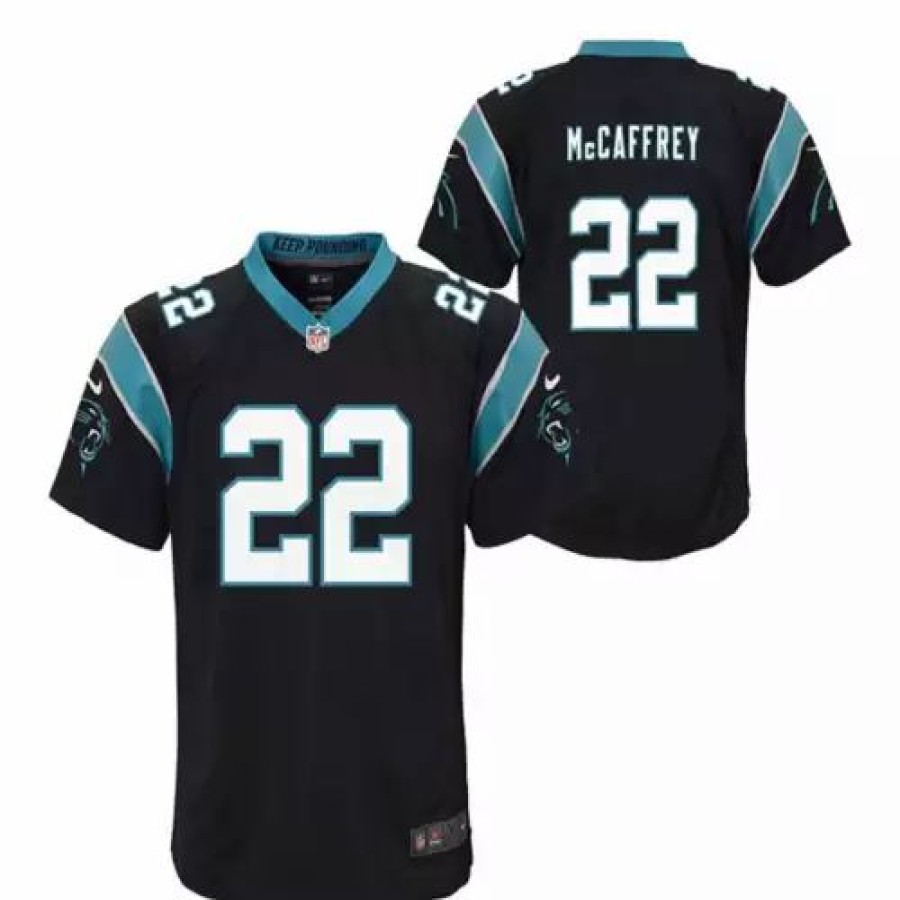 Nfl Jerseys * | Nike Kids' Carolina Panthers Christian Mccaffrey #22 Game Jersey Black