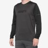 Bike * | 100% Ridecamp Long Sleeve Jersey Black/Charcoal