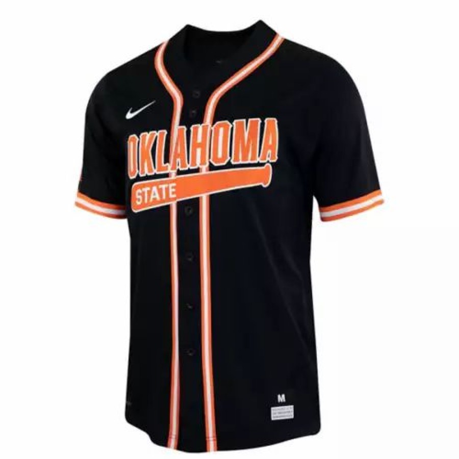 College Jerseys * | Nike Oklahoma State Cowboys Replica Baseball Jersey Black