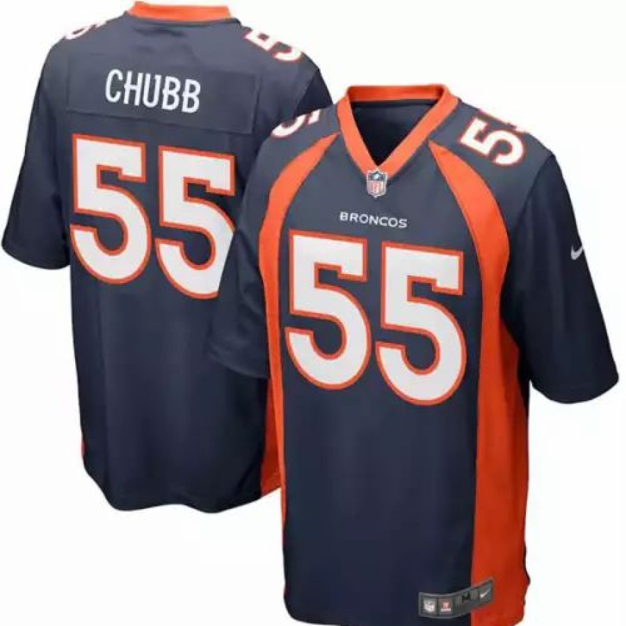 Nfl Jerseys * | Nike Denver Broncos Bradley Chubb #55 Game Jersey Navy