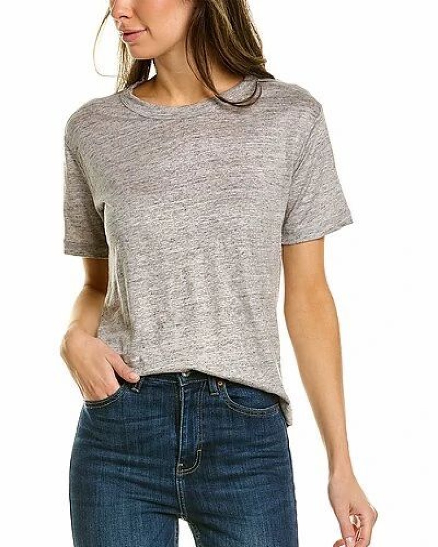 Clothing * | Jersey Easy Linen-Blend T-Shirt Women