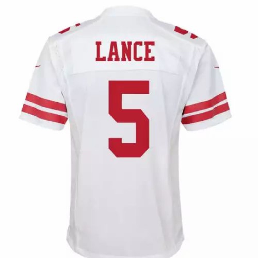 Nfl Jerseys * | Nike Kids' San Francisco 49Ers Trey Lance #5 Away Jersey White