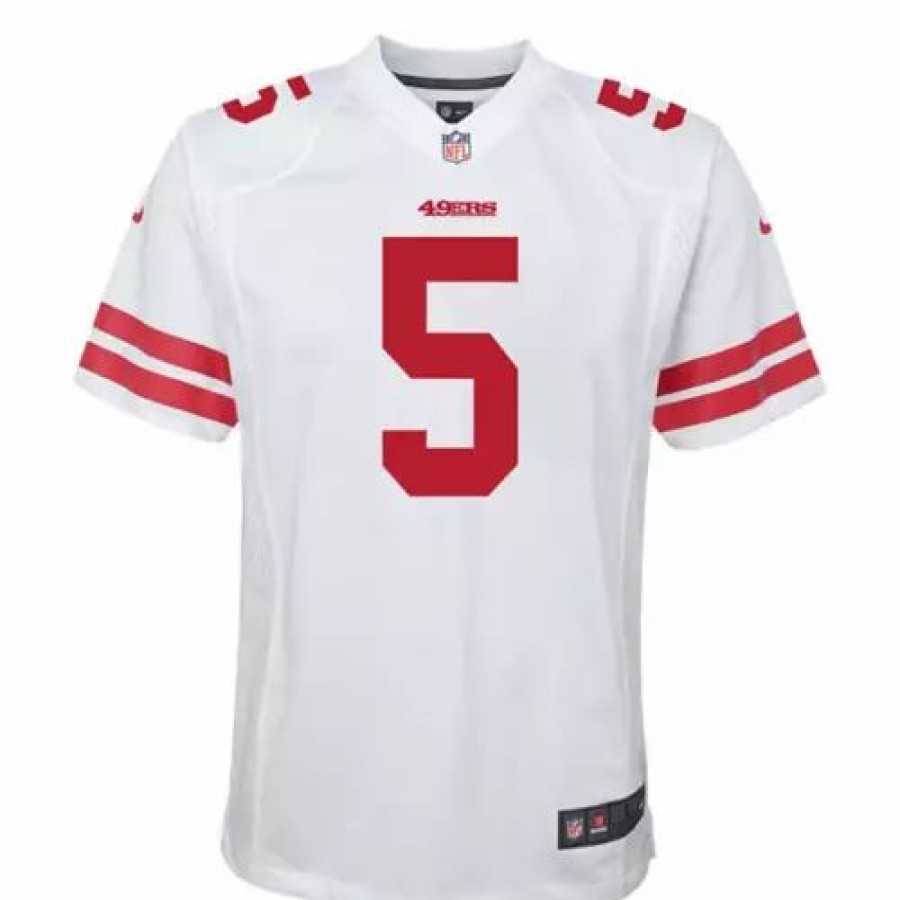 Nfl Jerseys * | Nike Kids' San Francisco 49Ers Trey Lance #5 Away Jersey White