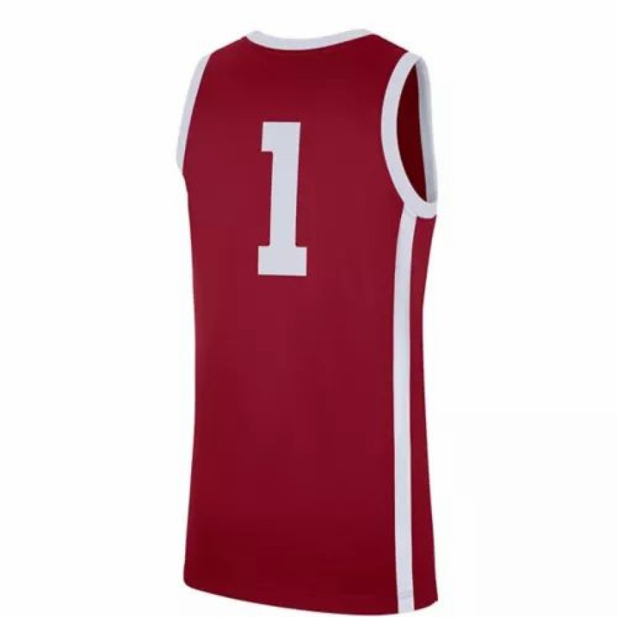 College Jerseys * | Nike Oklahoma Sooners #1 Replica Basketball Jersey Crimson