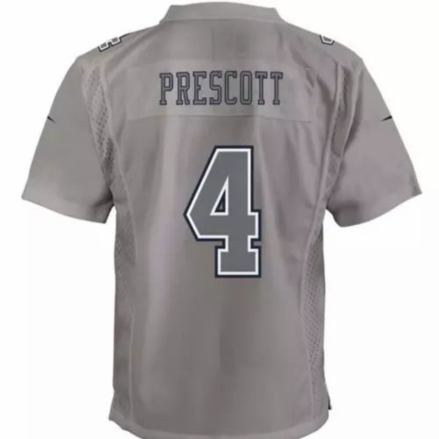 Nfl Jerseys * | Nike Kids' Dallas Cowboys Dak Prescott #4 Atmosphere Jersey Grey Heather