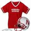 College Jerseys * | Franklin Sports Kids' Nebraska Cornhuskers Jersey And Helmet Set Red