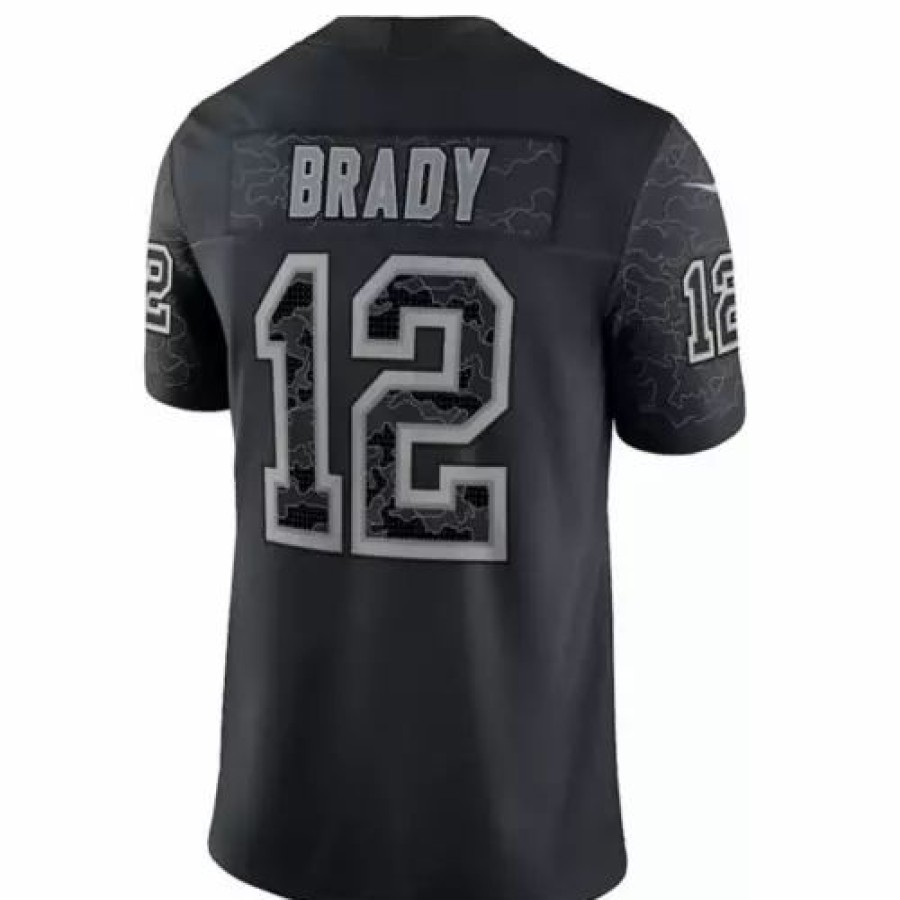 Nfl Jerseys * | Nike Tampa Bay Buccaneers Tom Brady #12 Reflect Jersey Black