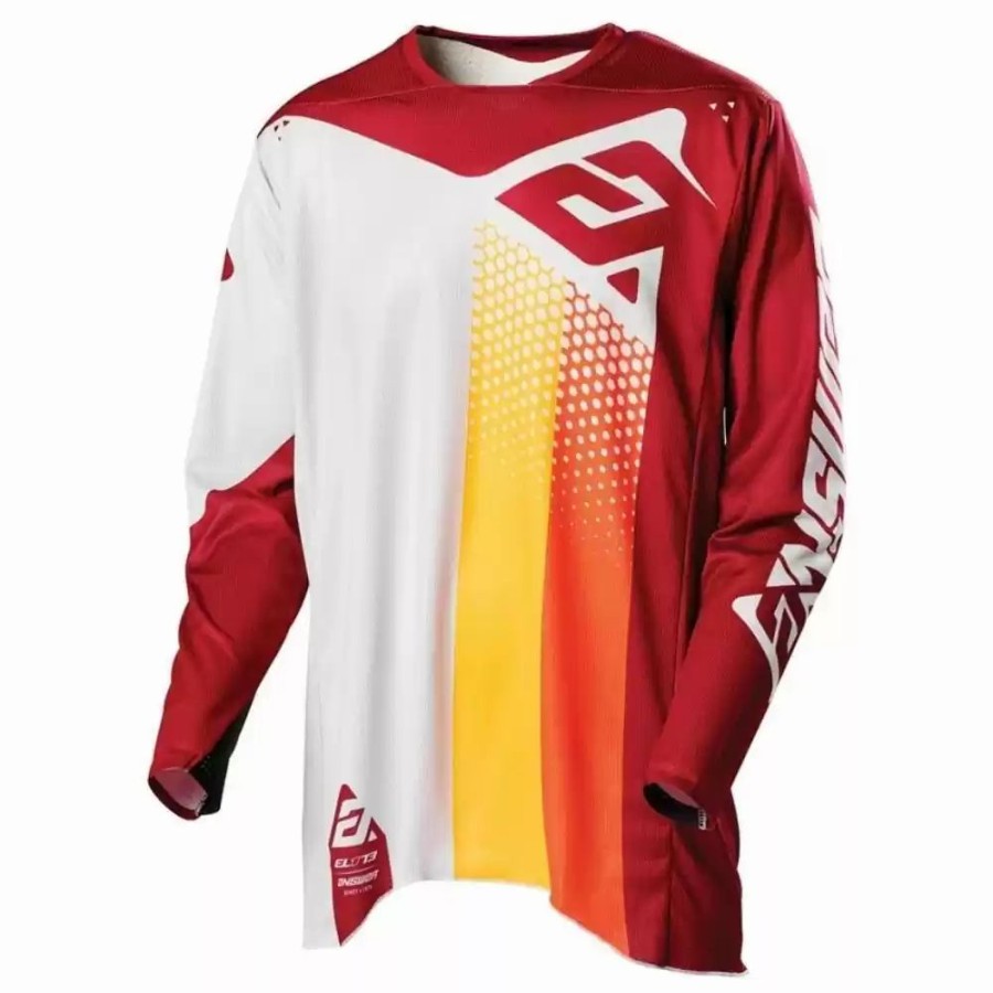 Men'S * | Answer Racing A21 Elite Pace Mens Motocross Jersey Ghost/Berry/Orange