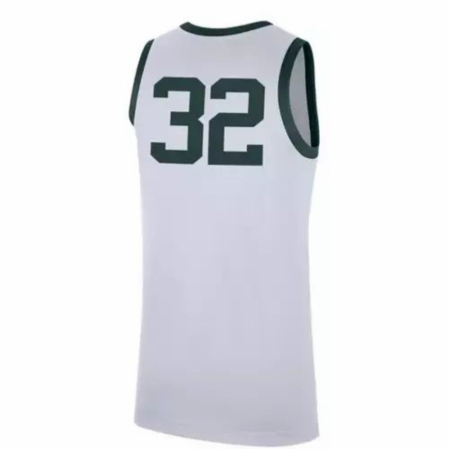 College Jerseys * | Nike Michigan State Spartans Retro Basketball Jersey White